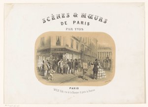 Kustantajan Wildin ulkopuoli Pariisissa Scenes & moeurs de Paris (sarjan nimi esineellä) tekijältä Yves