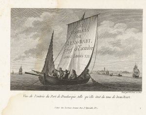 Tot de haven van Duinkerke, n. 1693-1694 Näkymä Dunkerquen sataman sisäänkäynnistä, sellaisena kuin se oli Jean-Bartin aikana (otsikko esineessä) Kokoelma Jean-Bartin, Louis XIV:n laivueen komentajan taisteluista (sarjan nimi)