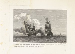 Jan Bart in dienst van de koning van Frankrijk, 1678 Vuoden 1678 rauhassa Jean-Bart astui kuninkaan palvelukseen, hänelle annettiin 14-aseisen Corvetten komento, jolla hän otti 16-tykkisen Corsair Saltinin (nimi esineessä) Kokoelma kammat