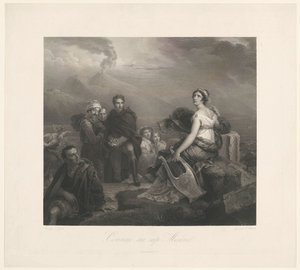 Corinne vinssillä Capo Misenossa Corinne au cap Misenel (otsikko esineessä) tekijältä Zachée Prévost