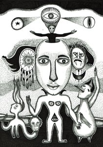 Rituaali, 2018 (mustepiirustus paperille)