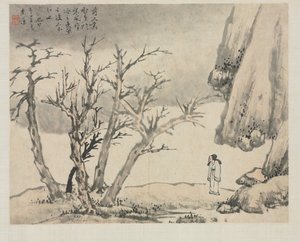 Maisemaalbumi eri tyyleillä: Luminen maisema, 1684. tekijältä Zha Shibiao
