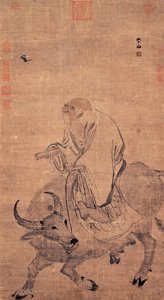 Laozi ratsastaa härällä, vuosina 1368-1644 tekijältä Zhang Lu