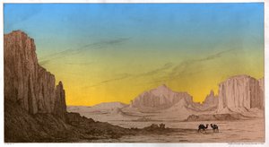 Aktau-vuoret, noin 1850 (kaiverrus) tekijältä . .