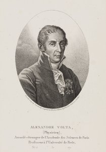Alessandro Volta, italialainen fyysikko ja keksijä, n. 1800