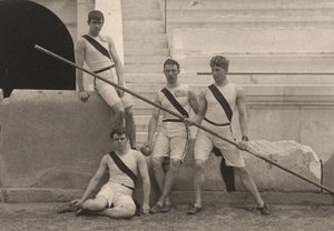 Amerikkalaiset urheilijat kesäolympialaisissa, Ateena, Kreikka. 1896 (kuva) tekijältä . .