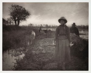 Peltoviljely, sadonkorjuu "Poling The Marsh Hay" (transport du foin des marais) tekijältä John Pardon