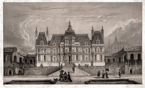 Maison Lafitten linna, noin 1850 (kaiverrus) tekijältä . .