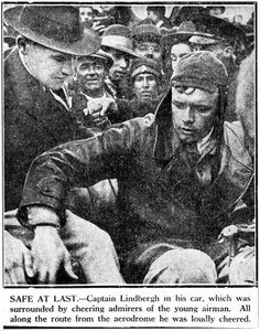 Charles Augustus Lindbergh, yhdysvaltalainen lentäjä, n. 1920-luku tekijältä Ferdinand Georg Waldmuller