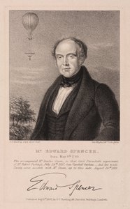 Edward Spencer, englantilainen asianajaja ja lentonautti tekijältä Frederick (attr. to) Barnard