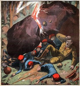 Enfants frappes par la foudre. Lapset osuivat ukkonen. tekijältä Ferdinand Georg Waldmuller
