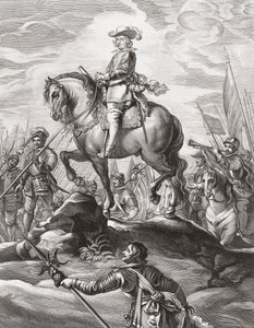 Ferdinand Itävaltalainen johti joukkoja Alppien yli, heinäkuu 1634 tekijältä . .