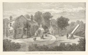 "Fireside, Patricroft" James Nasmythin piirustuksen mukaan, n. 1840 tekijältä Frederick (attr. to) Barnard