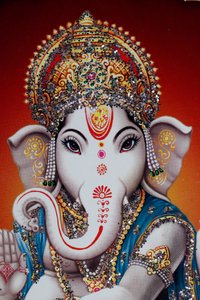 Ganesha tai Ganapati: elefanttipäinen hindujumala.
