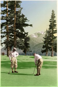 Golf St Moritzissa, noin 1930 tekijältä . .