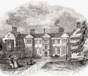 Ladye Place, Hurley, Berkshire, Englanti, nähty täällä 1800-luvun alussa. tekijältä . .