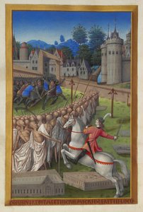 Les Très Riches Heures du Duc de Berry, Folio 90v - Kuoleman ratsumies tekijältä Unbekannt 2321