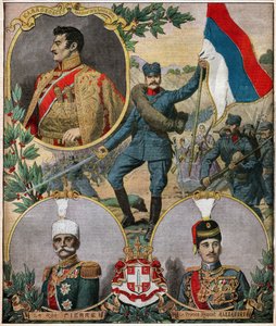 Les heros nationalaux serbes. Serbian kansallissankarit. tekijältä Ferdinand Georg Waldmuller