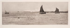 "On Breydon Water, Sea-Fog tulossa" tekijältä Frederick (attr. to) Barnard