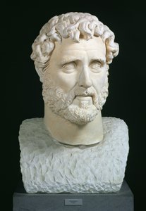 Keisari Antoninus Piuksen (86-161) muotokuva Caracallan kylpylästä Roomassa, n. 140 (marmori) tekijältä Hippolyte Lalaise Devéria