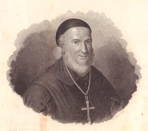 Italian piispa Adeodato Turchin (1724-1803) muotokuva, G Guzzin kuparikaiverrus Francesco Viciran maalauksesta tekijältä William Walcutt