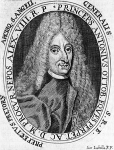 Prinssi Antonio Ottobonin (1646-1710), paavin armeijan kenraalin muotokuva, kaiverrus tekijältä William Walcutt