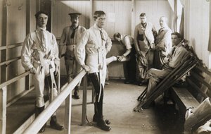 Proteesit Sotilaat tekojaloissa, c 1915-1918 tekijältä Ferdinand Georg Waldmuller