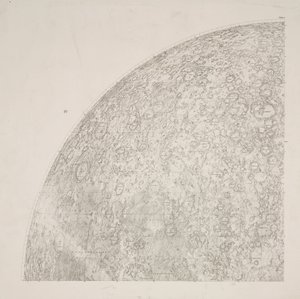 Beer & Madler Moon -kartan kaakkoisneljännes tekijältä John Pardon
