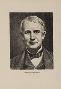 Thomas Alva Edison, amerikkalainen keksijä, 1900-luvun alku tekijältä Frederick (attr. to) Barnard