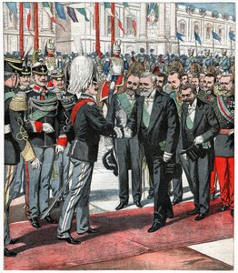Victor Emmanuel III ja Emile Loubet tekijältä . .