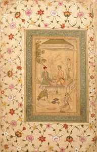 Akbarin pojat sulttaani Daniyal ja sulttaani Murad, n. 1600-1605 tekijältä   Manohar