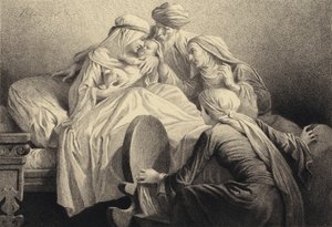 Maailmaan syntynyt mies tekijältä after Albert Robida