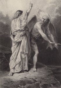 Kristus paholaisen kiusaa tekijältä after Albert Robida