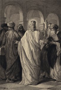Jeesus keskustelee lääkäreiden kanssa tekijältä after Albert Robida