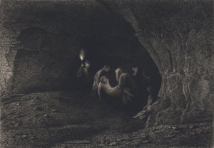Jeesus laski hautaan tekijältä after Albert Robida