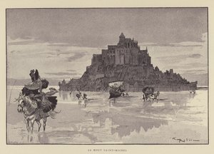Mont Saint Michel tekijältä after Albert Robida