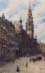 Hotel de Ville, Grande Placen kulma tekijältä after Amedee Forestier