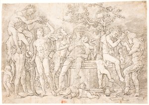 Takakanava viinitynnyrissä tekijältä after Andrea Mantegna