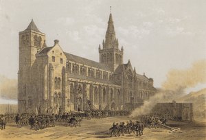 Glasgow (St Mungos) katedraali, ulkopuoli (chromolitho)
