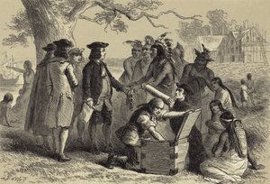 Pennsin sopimus intiaanien kanssa tekijältä after Felix Octavius Carr Darley
