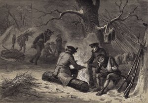 Amerikkalaiset joukot Valley Forgessa tekijältä after Felix Octavius Carr Darley