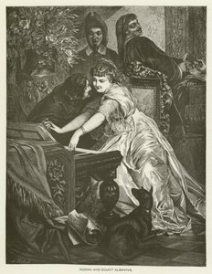 Rosina ja kreivi Almaviva tekijältä after Ferdinand Keller