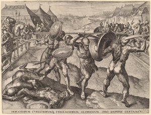 Horatii- ja Curiatii-taistelu tekijältä after Frans Floris I