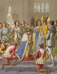 Kaarle VII:n kruunajaiset (chromolitho)