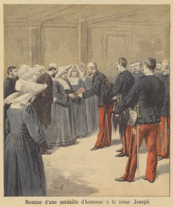 Mitalin luovuttaminen sisar Josephille