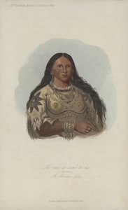 Mi-neek-ee-sunk-te-ka, Minkki, Mandan-tyttö (akvatintta)