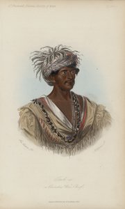 Tuch-ee, Cherokee-sotapäällikkö (akvatinta)