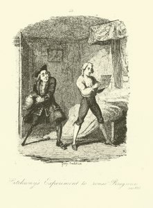 Tobias Smollettin kuvitus Peregrine Pickle -teokseen. tekijältä after George Cruikshank
