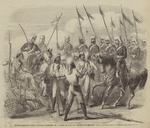 Kapinalliset Sepoys, ryöstö, yllättynyt HM 9th Lancersin puolueesta lähellä Delhiä tekijältä after George Francklin Atkinson