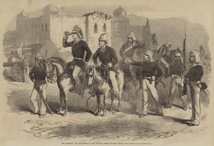 Kenraali ja hänen esikuntansa moskeijapiketissä ennen Delhiä tekijältä after George Francklin Atkinson